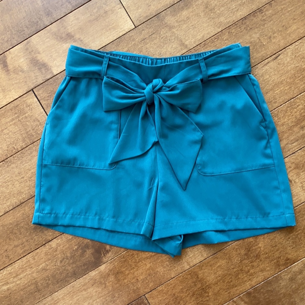 Green paper bag shorts